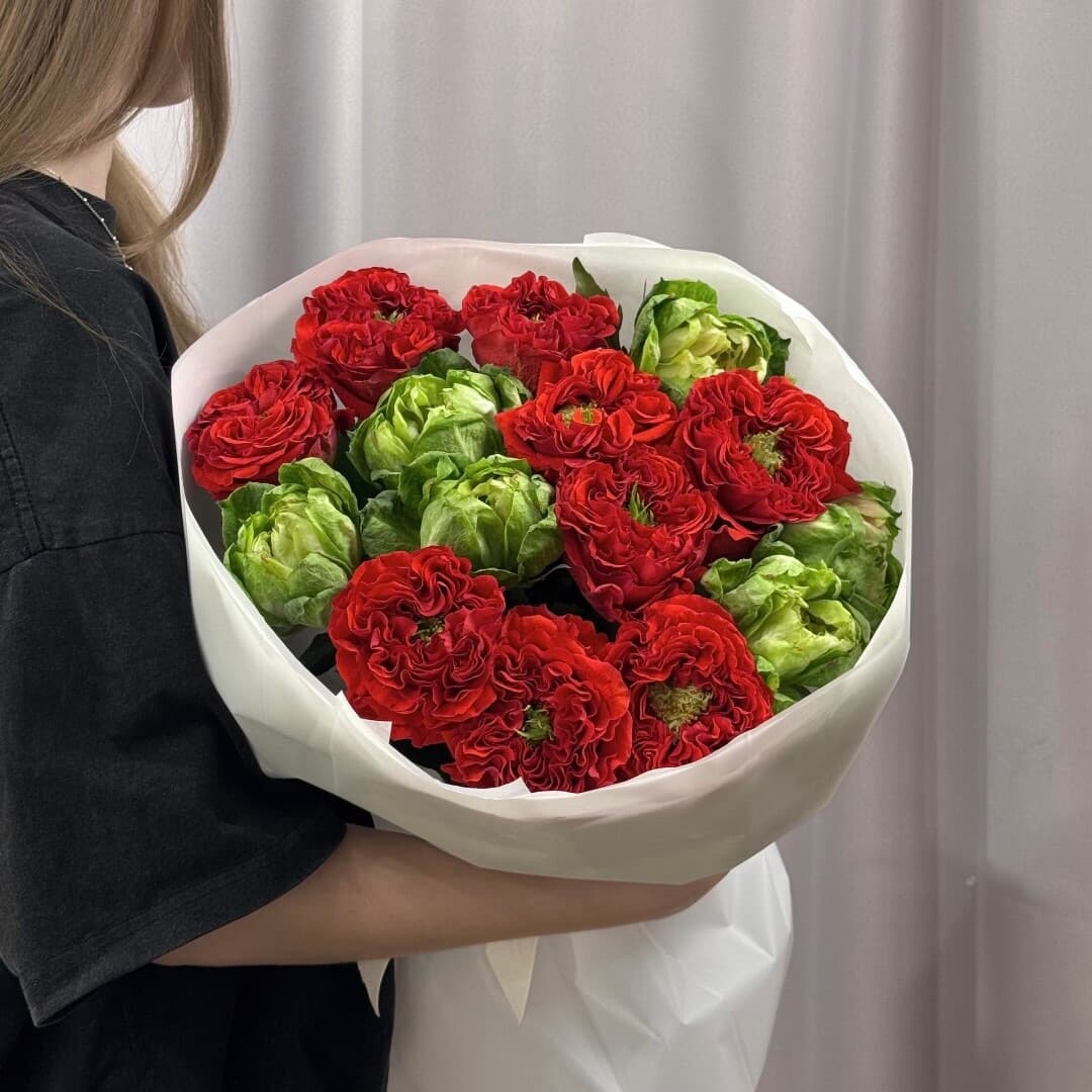 Дуо из роз Ред Монстер и Вегги