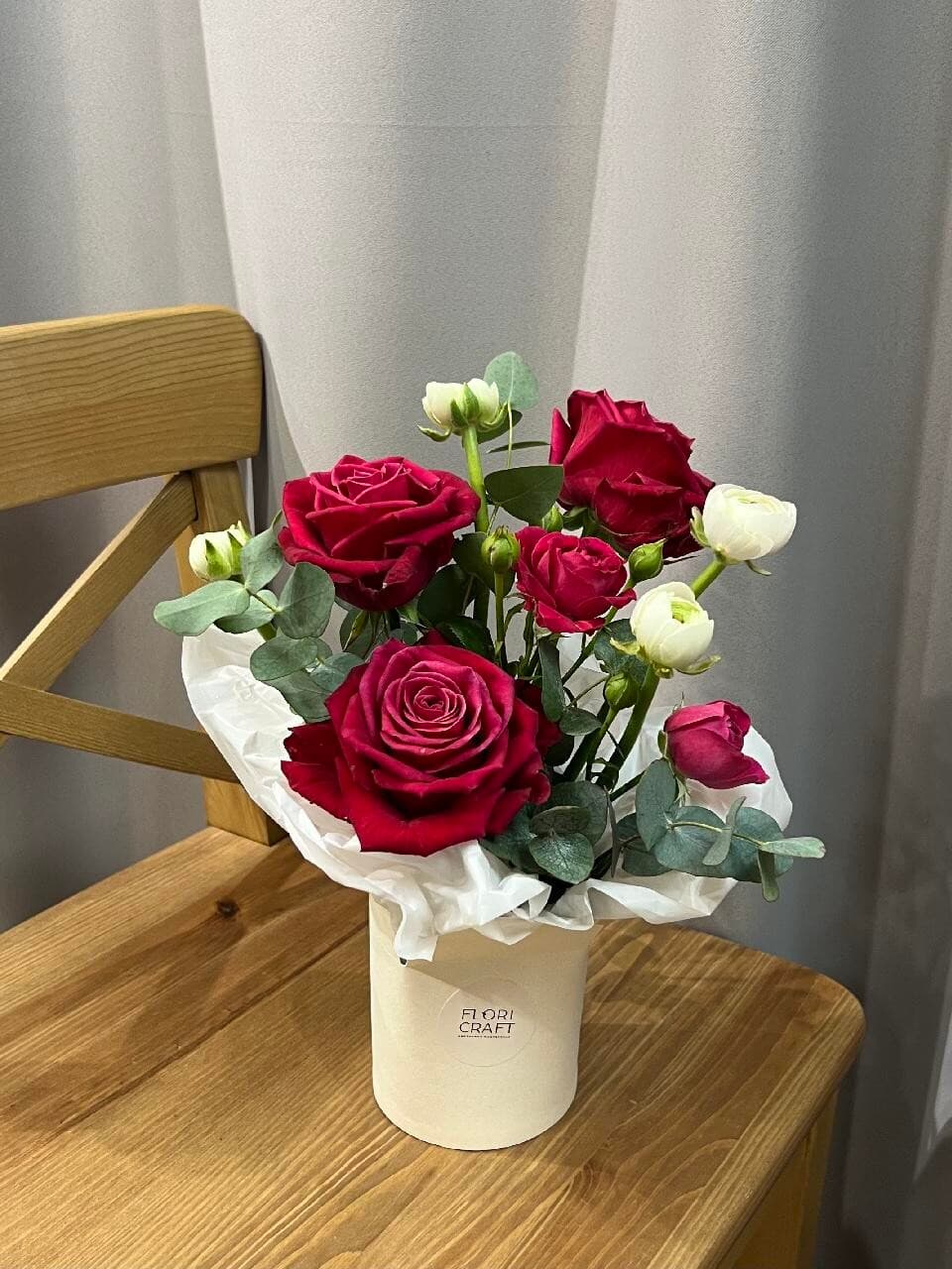 Цветочный стаканчик с розой Шангрила